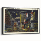 Times Square at Night Poster – Vintage New York City Art
