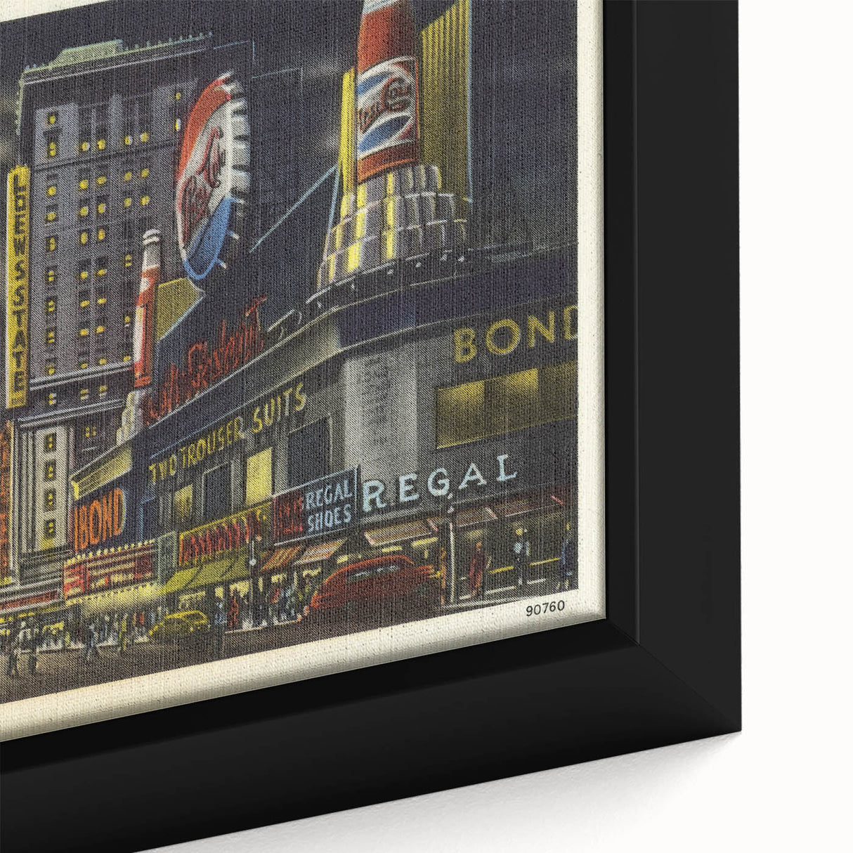 Times Square at Night Poster – Vintage New York City Art