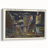 Times Square at Night Poster – Vintage New York City Art
