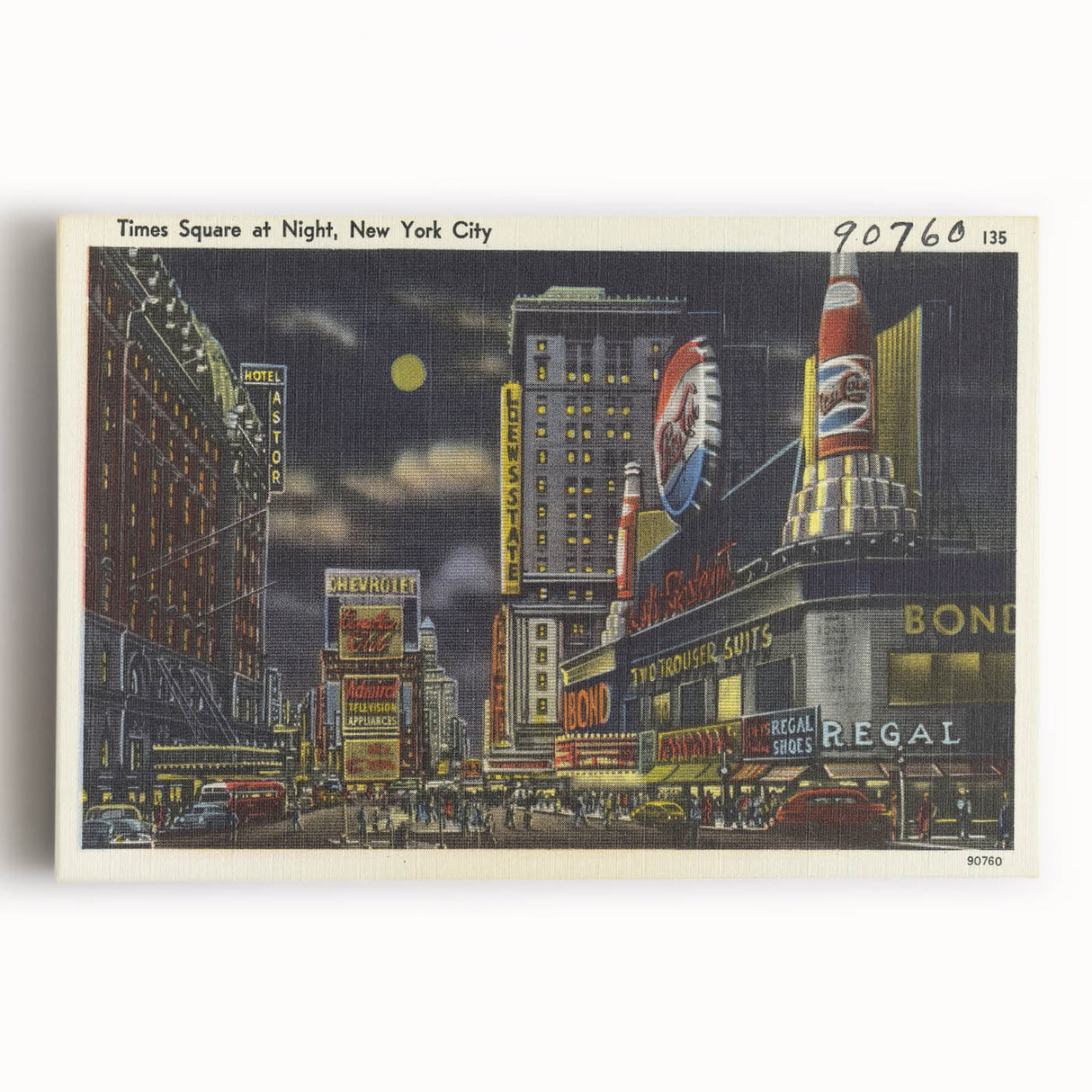 Times Square at Night Poster – Vintage New York City Art