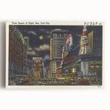 Times Square at Night Poster – Vintage New York City Art