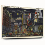 Times Square at Night Poster – Vintage New York City Art