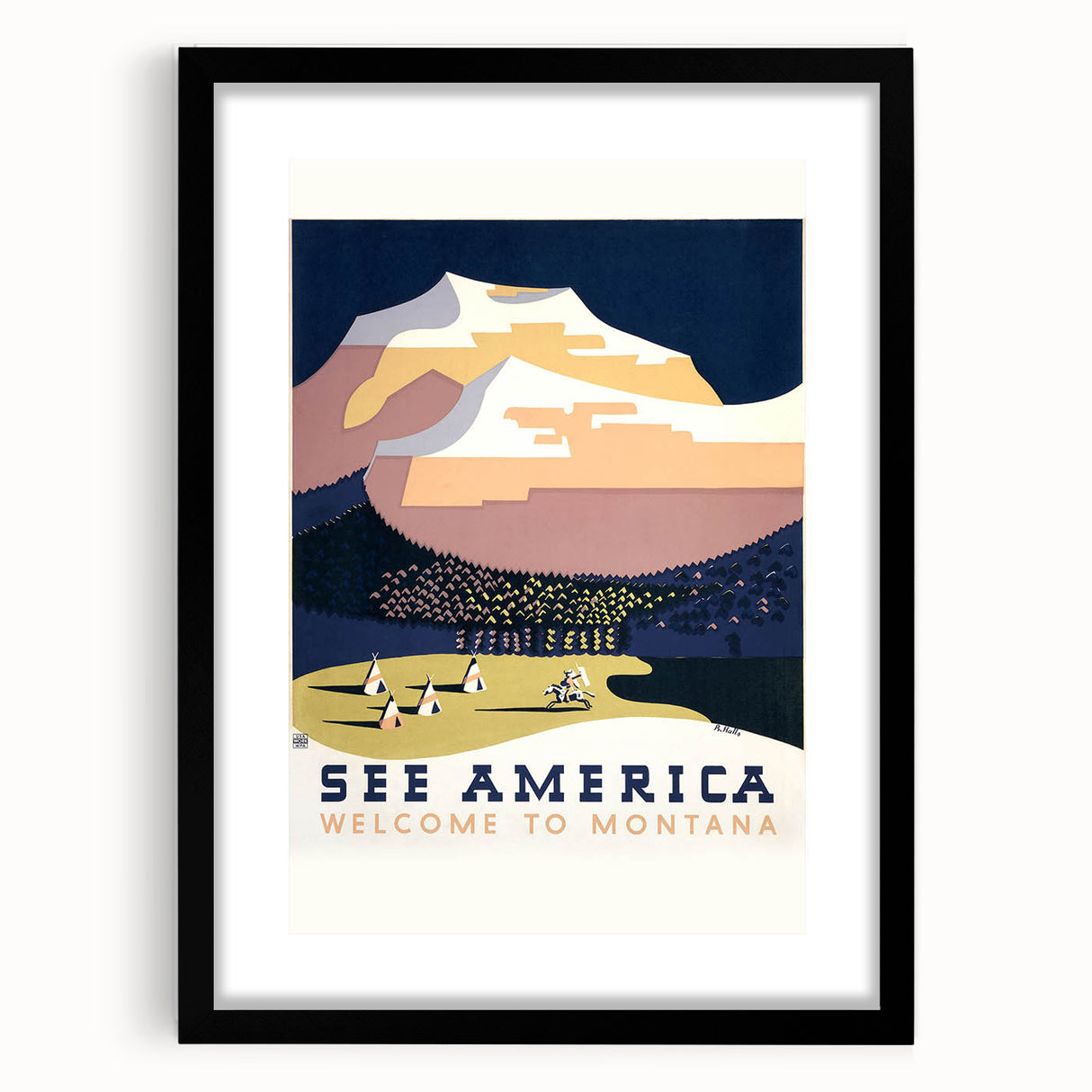 Vintage Travel Poster - Montana Scenic Wall Art
