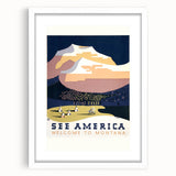 Vintage Travel Poster - Montana Scenic Wall Art
