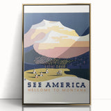 Vintage Travel Poster - Montana Scenic Wall Art