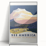 Vintage Travel Poster - Montana Scenic Wall Art