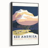 Vintage Travel Poster - Montana Scenic Wall Art