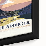Vintage Travel Poster - Montana Scenic Wall Art