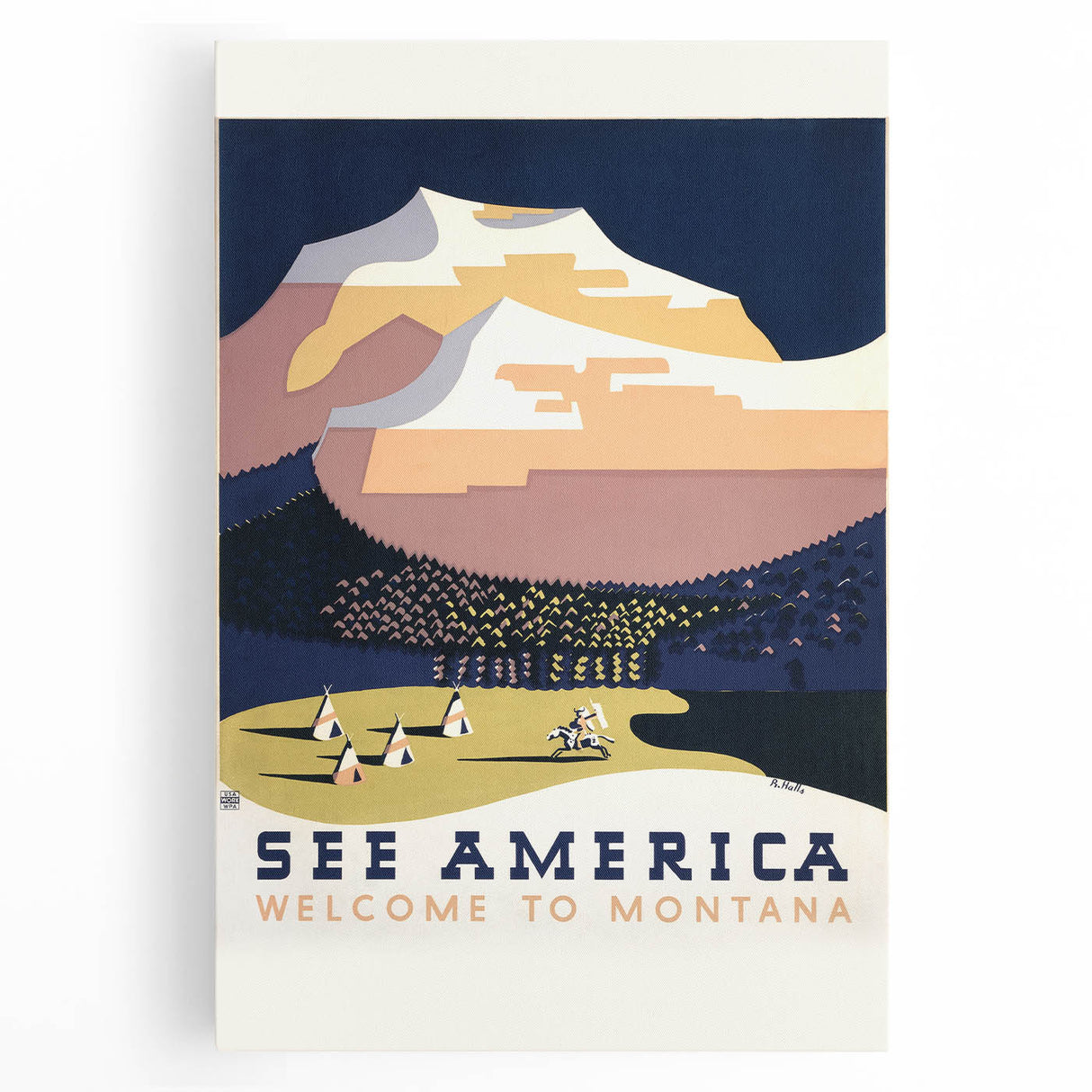 Vintage Travel Poster - Montana Scenic Wall Art