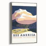 Vintage Travel Poster - Montana Scenic Wall Art