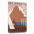 Vintage Travel Poster - Montana Wilderness Wall Art