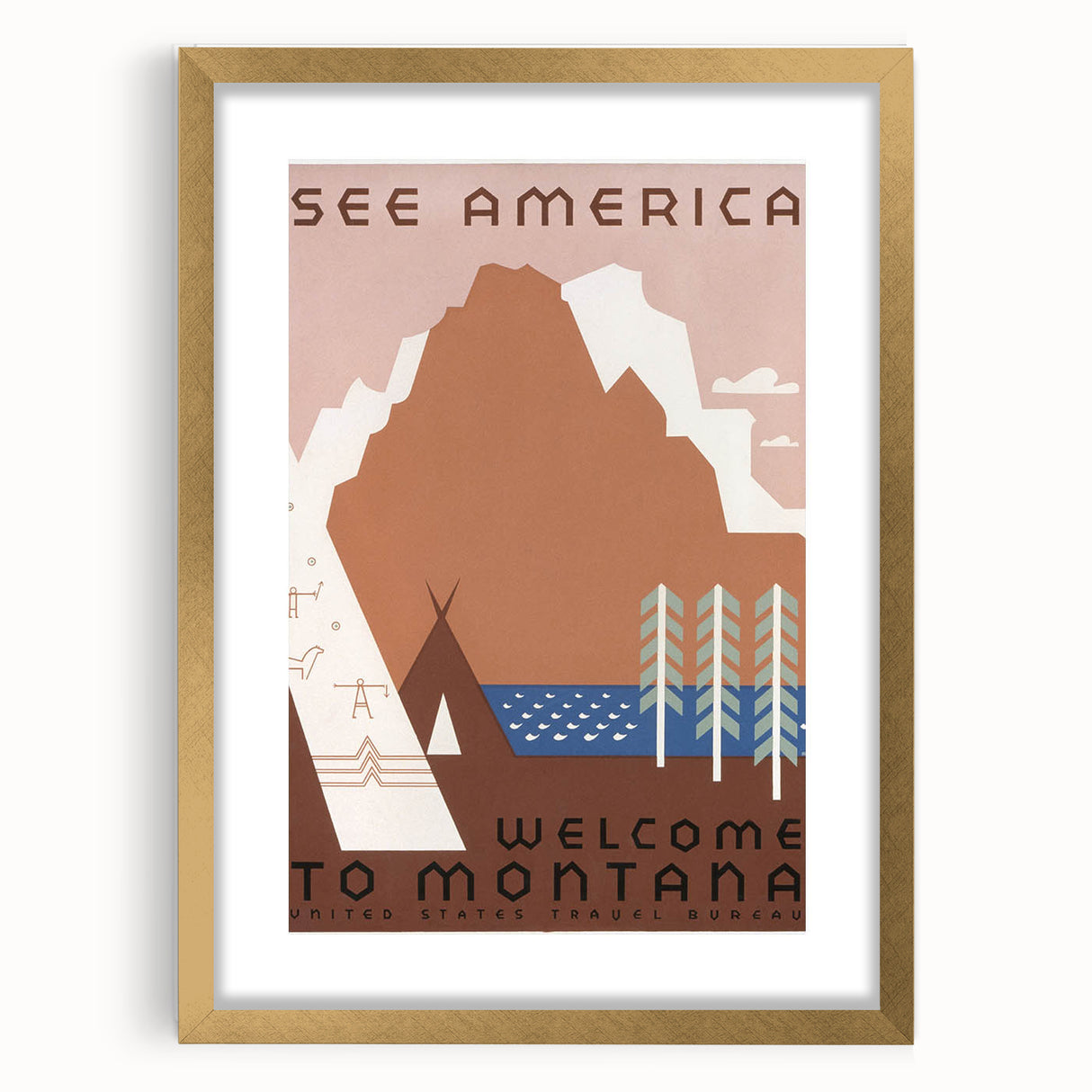 Vintage Travel Poster - Montana Wilderness Wall Art