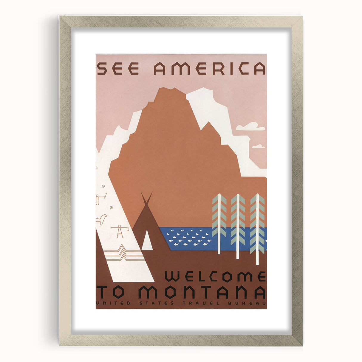 Vintage Travel Poster - Montana Wilderness Wall Art
