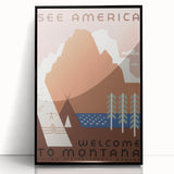 Vintage Travel Poster - Montana Wilderness Wall Art