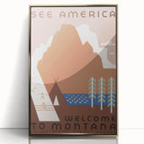 Vintage Travel Poster - Montana Wilderness Wall Art