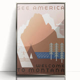 Vintage Travel Poster - Montana Wilderness Wall Art