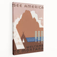 Vintage Travel Poster - Montana Wilderness Wall Art