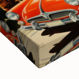 Vintage Coastal Travel Poster - Retro Convertible Holiday Art