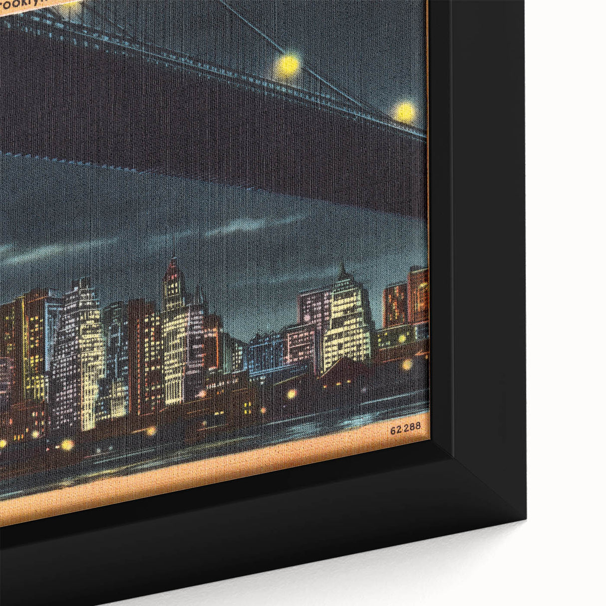 Vintage New York City Skyline Poster - Retro Brooklyn Bridge Art