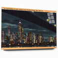 Vintage New York City Skyline Poster - Retro Brooklyn Bridge Art