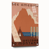 Vintage Travel Poster - Montana Wilderness Wall Art