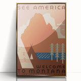 Vintage Travel Poster - Montana Wilderness Wall Art