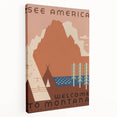 Vintage Travel Poster - Montana Wilderness Wall Art