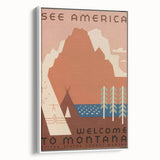 Vintage Travel Poster - Montana Wilderness Wall Art