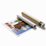 Vintage Travel Poster - TWA Paris Aviation Wall Art