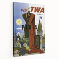 Vintage Travel Poster - TWA Paris Aviation Wall Art