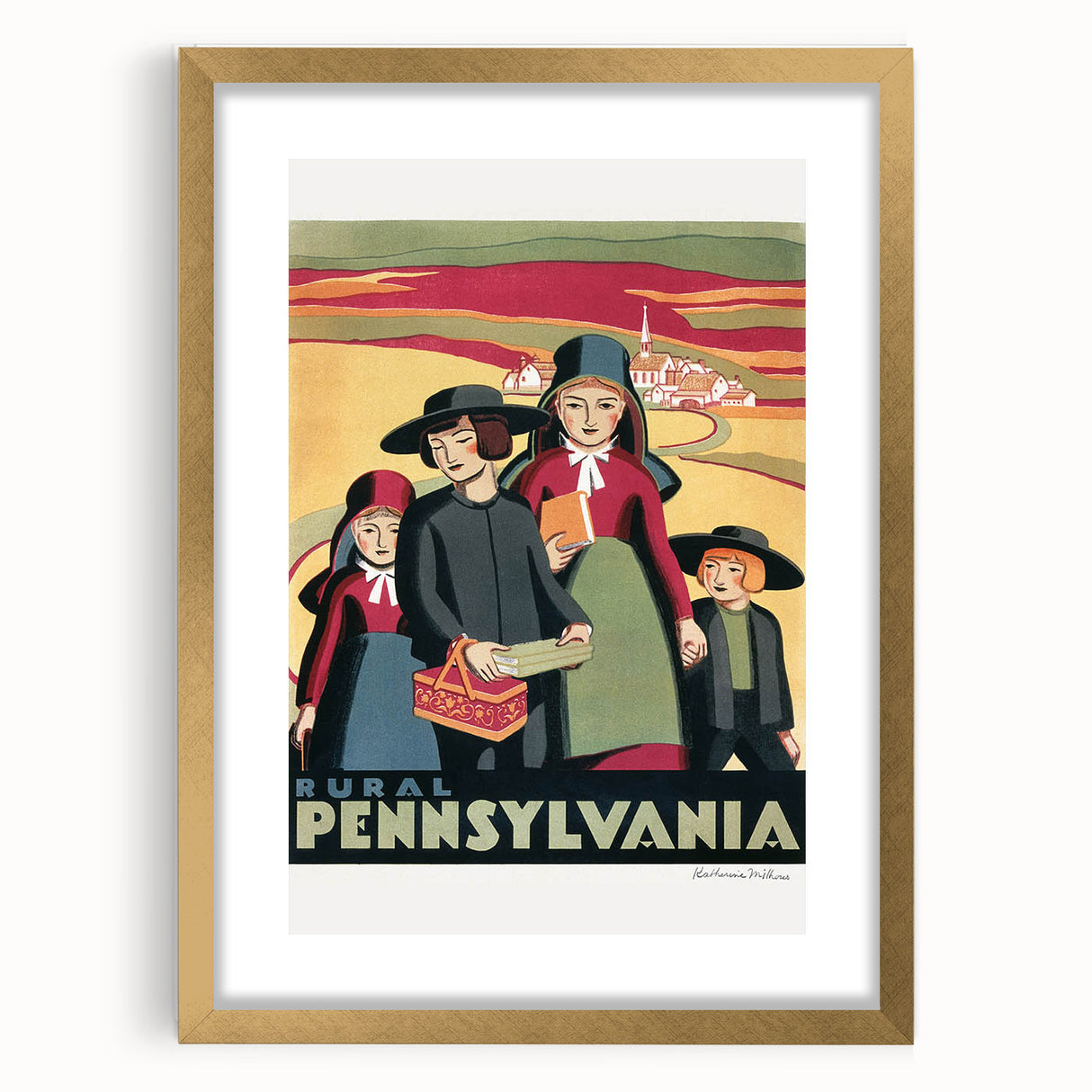 Vintage Travel Poster - Rural Pennsylvania Wall Art