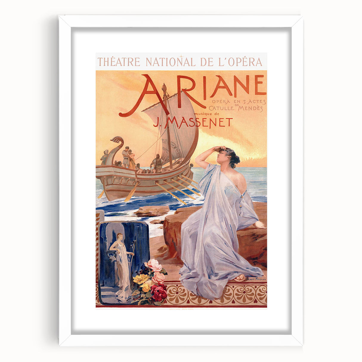 Vintage Travel Poster - Ariane Opera Paris Wall Art