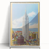 Vintage Travel Poster - Empire State Building, NYC