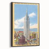 Vintage Travel Poster - Empire State Building, NYC