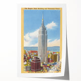 Vintage Travel Poster - Empire State Building, NYC