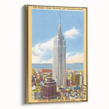Vintage Travel Poster - Empire State Building, NYC