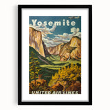 Vintage Travel Poster - Yosemite National Park Wall Art