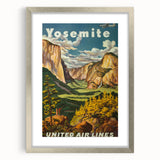 Vintage Travel Poster - Yosemite National Park Wall Art