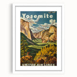 Vintage Travel Poster - Yosemite National Park Wall Art