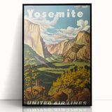 Vintage Travel Poster - Yosemite National Park Wall Art