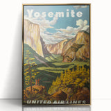 Vintage Travel Poster - Yosemite National Park Wall Art