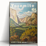 Vintage Travel Poster - Yosemite National Park Wall Art