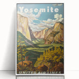 Vintage Travel Poster - Yosemite National Park Wall Art