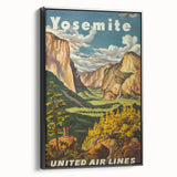 Vintage Travel Poster - Yosemite National Park Wall Art