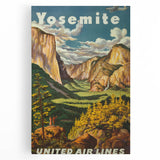 Vintage Travel Poster - Yosemite National Park Wall Art