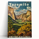 Vintage Travel Poster - Yosemite National Park Wall Art