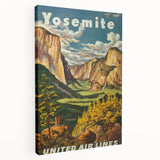 Vintage Travel Poster - Yosemite National Park Wall Art