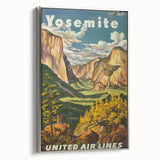 Vintage Travel Poster - Yosemite National Park Wall Art