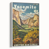 Vintage Travel Poster - Yosemite National Park Wall Art