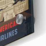 Vintage Travel Poster - Washington American Airlines Wall Art
